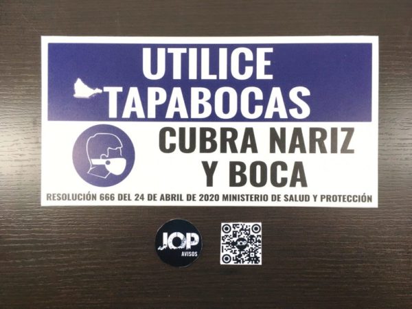 Señalizacion Utilice tapabocas