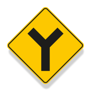 Intersección en "Y" (SP-14) Señalización Vial