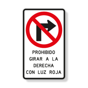 Prohibido Girar a la Derecha con Luz Roja (SR-50)