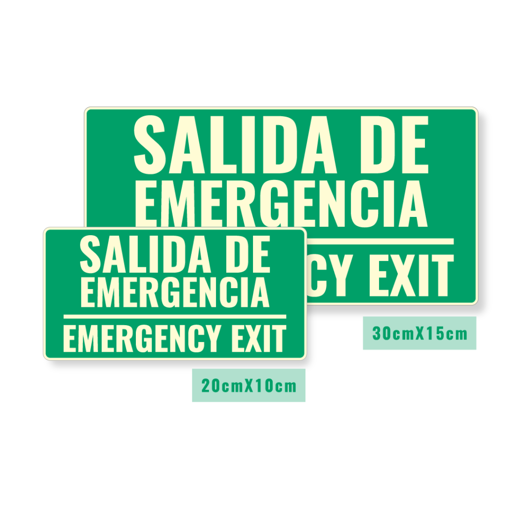 Señalización Salida de Emergencia (Inglés) JOP Avisos Aviso de Salida