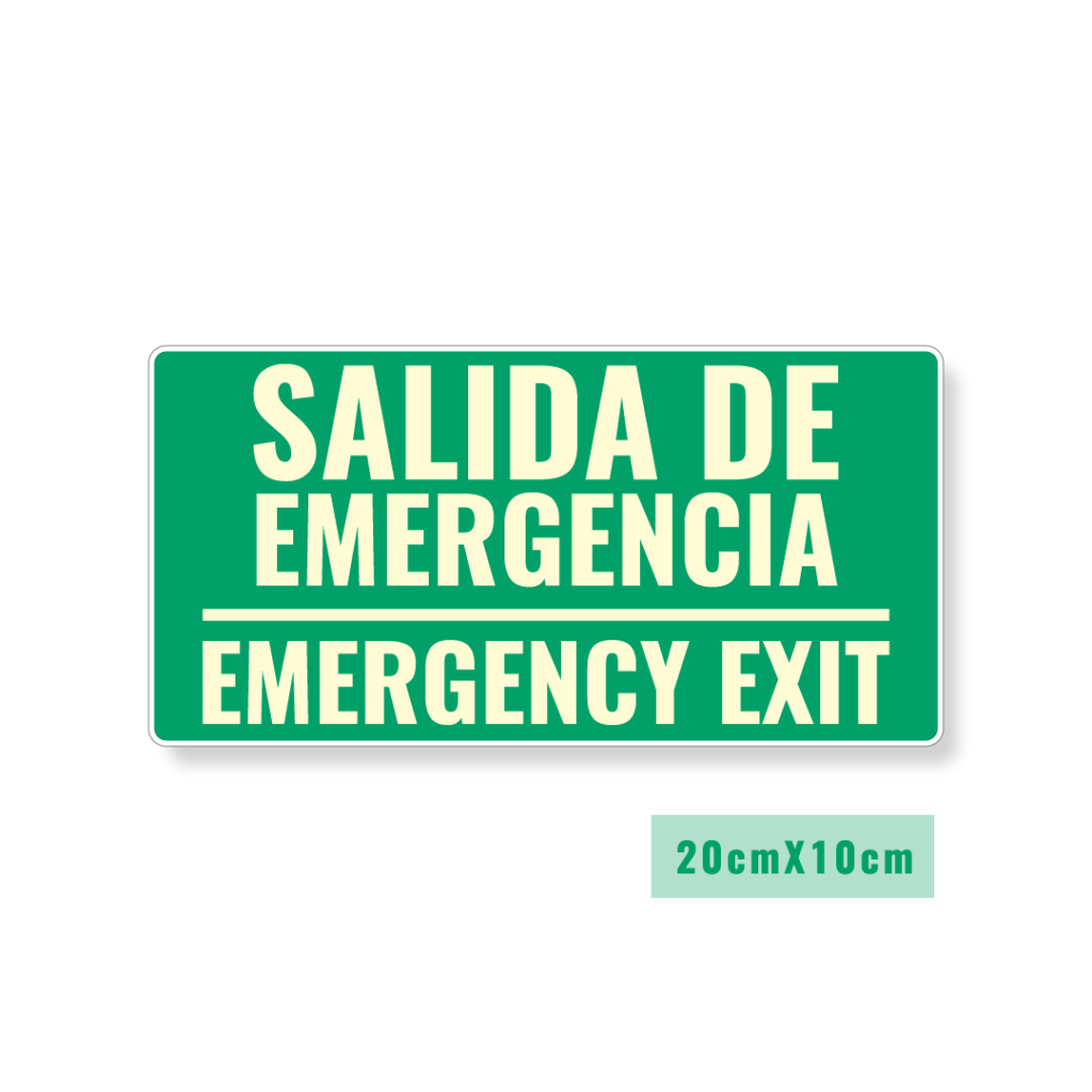 Señalización Salida de Emergencia (Inglés) - JOP Avisos - Aviso de Salida