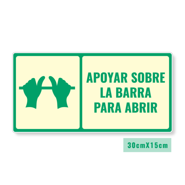 Apoyar Sobre la Barra Para Abrir