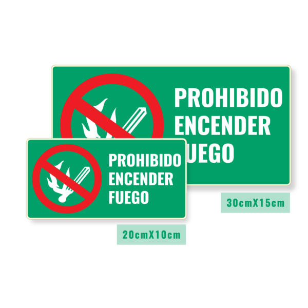 Señalización Prohibido Encender Fuego