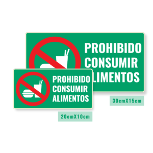 Señalización Prohibido Consumir Alimentos