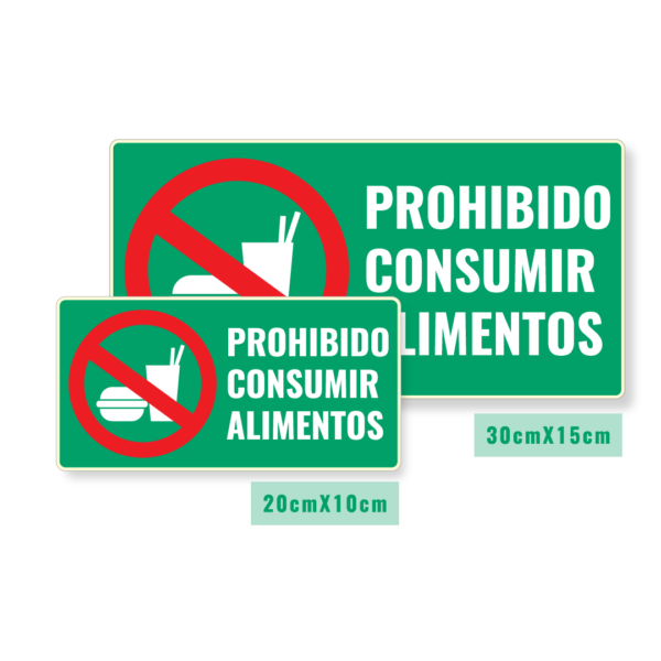 Señalización Prohibido Consumir Alimentos