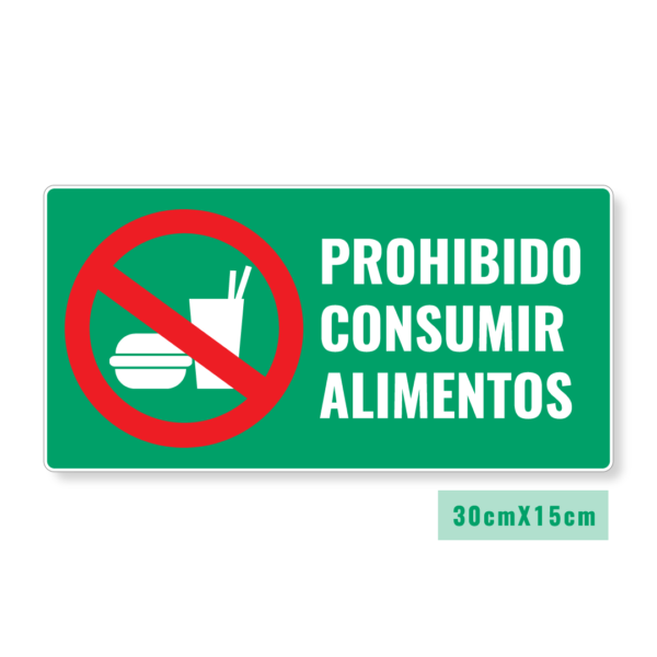 Señalización Prohibido Consumir Alimentos