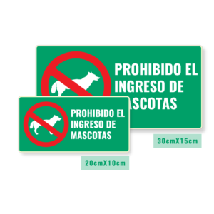 Señalización Prohibido Ingreso de Mascotas