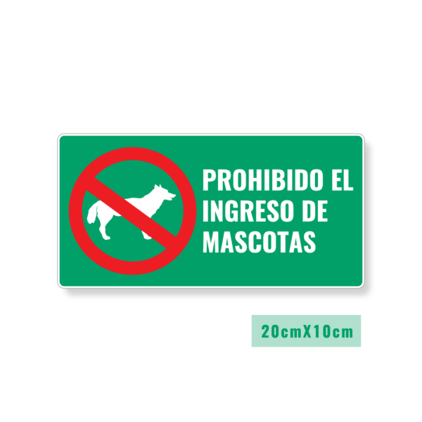 Señalización Prohibido Ingreso de Mascotas