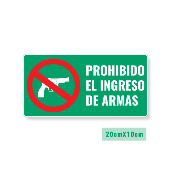 Señalización Prohibido Ingreso de Armas