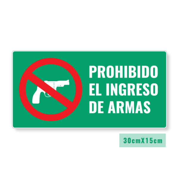 Señalización Prohibido Ingreso de Armas