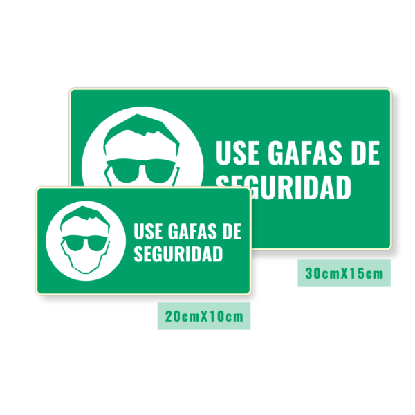 Señalización Use Gafas de Seguridad