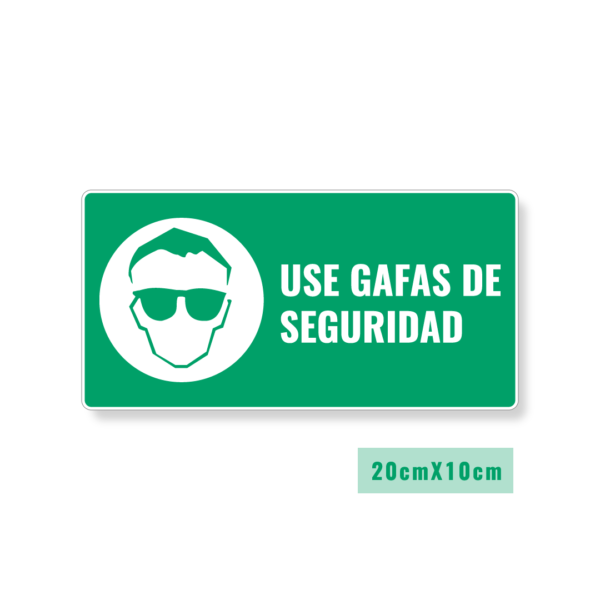 Señalización Use Gafas de Seguridad