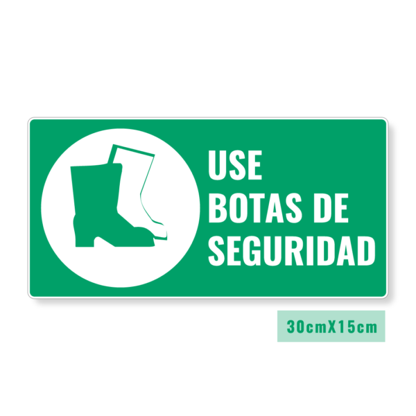 Señalización Use Botas de Seguridad