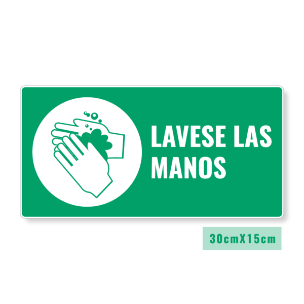 Señalización Lávese las Manos