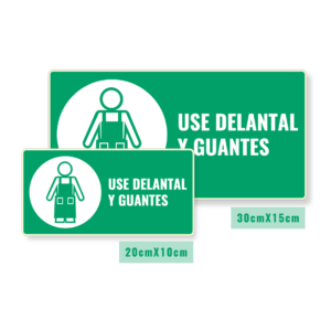 Señalización Use Delantal y Guantes