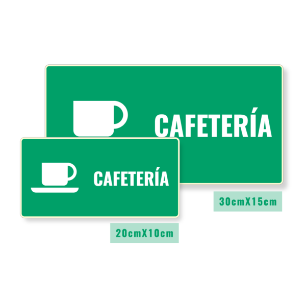 Señalización de cafetería