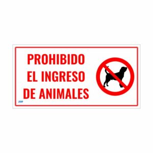 Prohibido el ingreso de animales