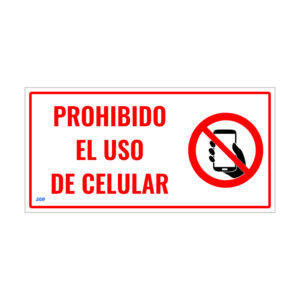 Prohibido el uso del celular