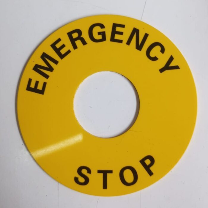 Emergency Stop Button sign